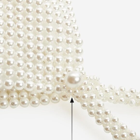 Pearl Clutch Purse Evening Bags for Women Elegant Triangle Purse for Wedding Bri - Picture 4 of 7